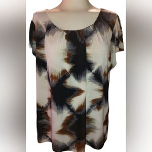 Worthington 2x Brown, Black & White Top